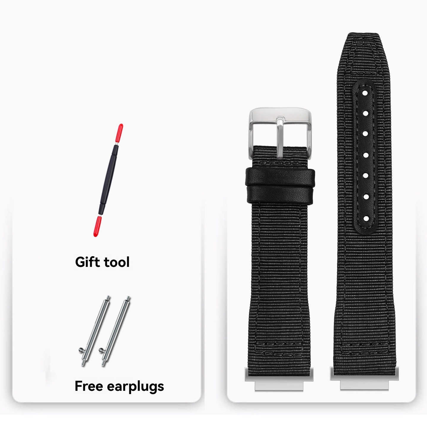 18mm Nylon Canvas Watch Band for Casio AE-1200 / AE-1300 / AE-1500 / A158 / A168