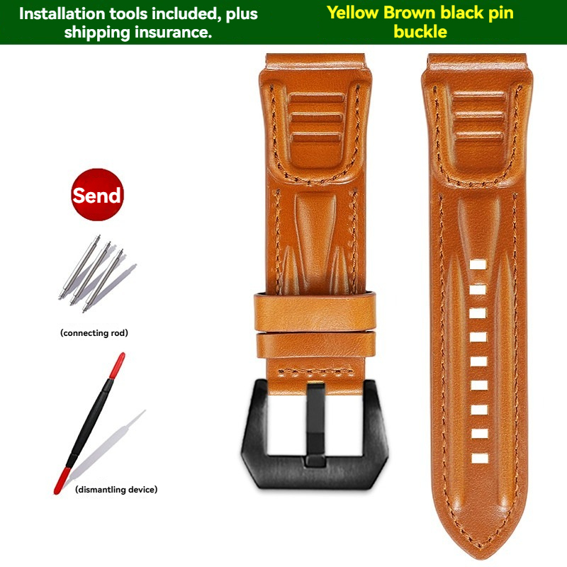 22/24mm Vintage Genuine Leather Watch Band for Diesel / Breitling / Casio PRO TREK