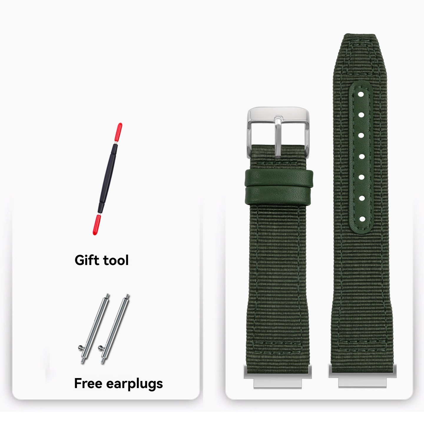 18mm Nylon Canvas Watch Band for Casio AE-1200 / AE-1300 / AE-1500 / A158 / A168