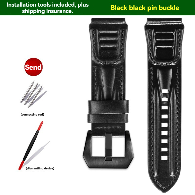 22/24mm Vintage Genuine Leather Watch Band for Diesel / Breitling / Casio PRO TREK