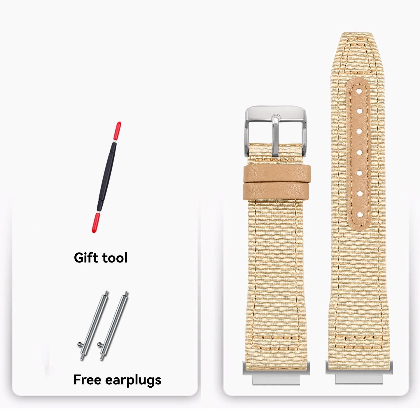 18mm Nylon Canvas Watch Band for Casio AE-1200 / AE-1300 / AE-1500 / A158 / A168