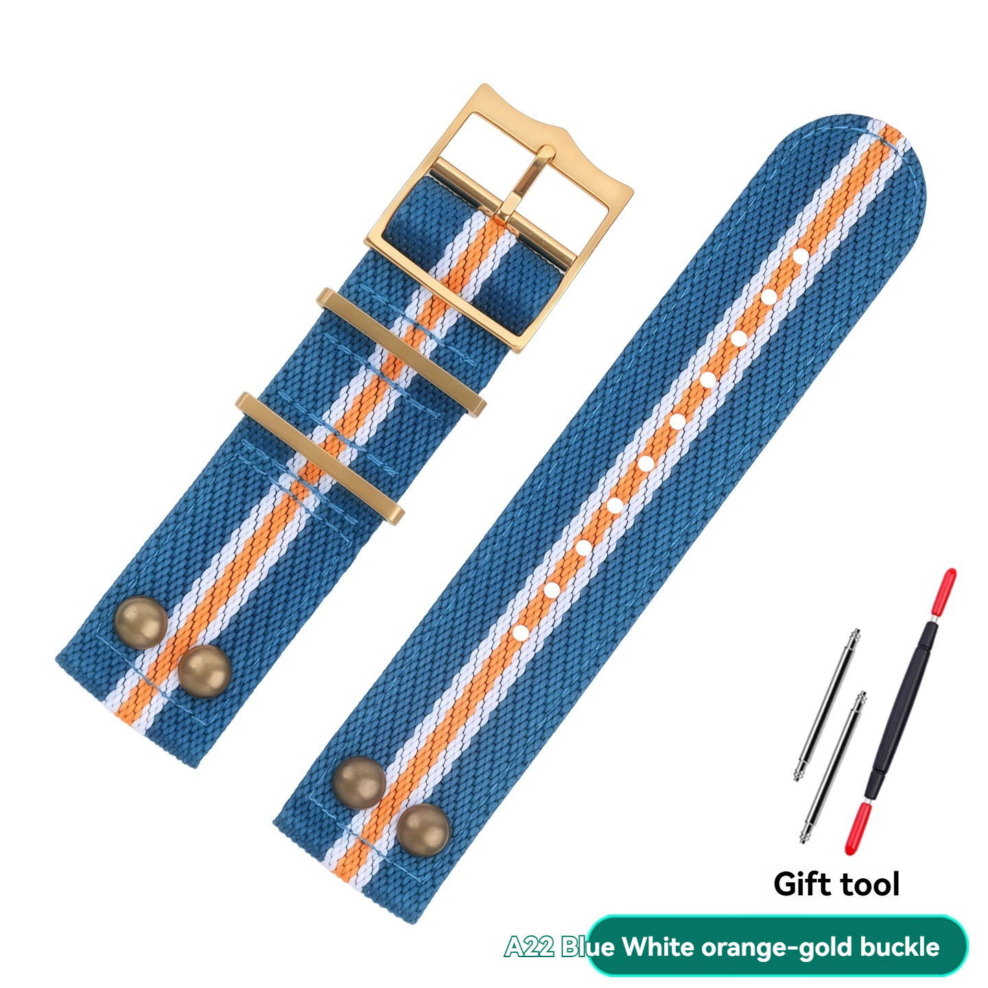 22mm Nylon Watch Band for Tudor Heritage Black Bay 41mm