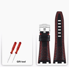 Black with red thread‑Silver