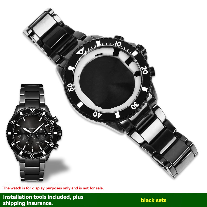 22mm Ceramic Watch Band & Case Set for Emporio Armani AR70009 / AR70010 / AR70011