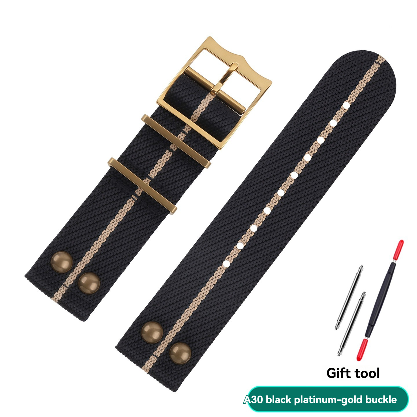22mm Nylon Watch Band for Tudor Heritage Black Bay 41mm