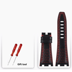 Black with red thread‑No buckle