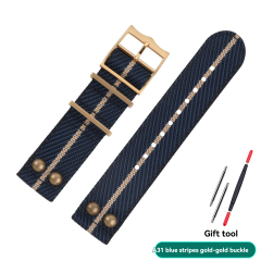 A31 Blue‑Gold mix‑Gold buckle
