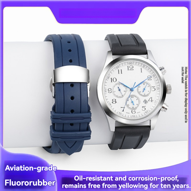 20mm Waterproof FKM Rubber Watch Band for Longines