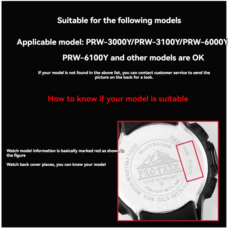 Casio PRO TREK Band Screw – Replacement Link Rod for PRW-6000/6100/3000/3100