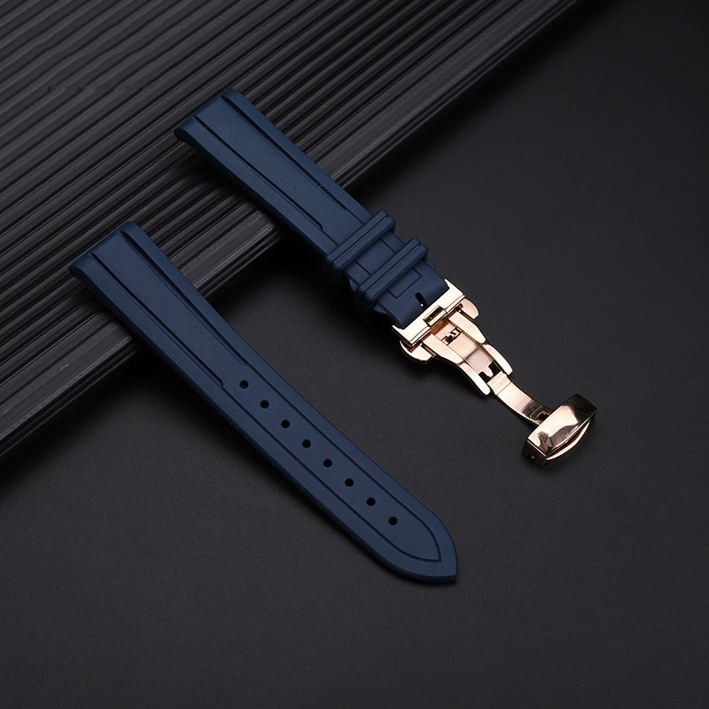 20mm Waterproof FKM Rubber Watch Band for Longines