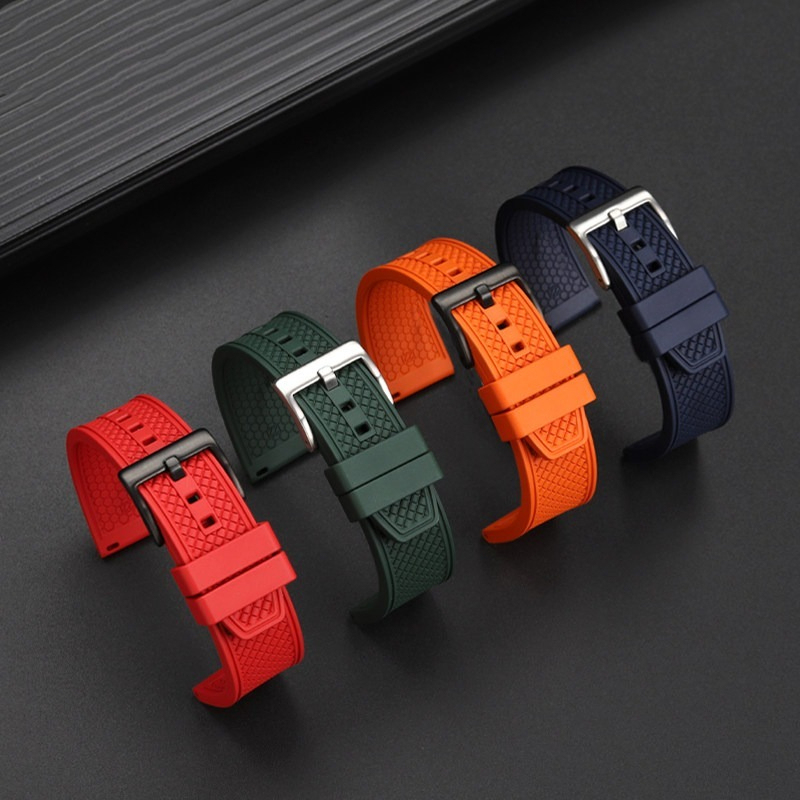 FKM Rubber Watch Band for Seiko Diver / SLA017 / SLA037 / 5 Sports / Presage