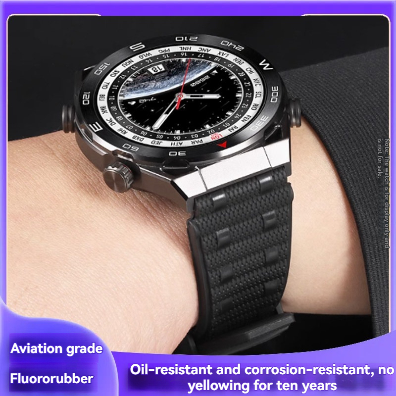 22mm HNBR Rubber Watch Band for HUAWEI Watch Ultimate “Green Legend”