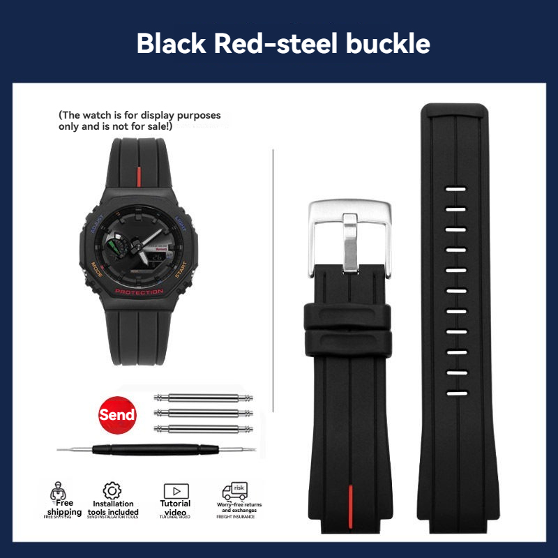 Soft Silicone Watch Band for Casio G-SHOCK GM-5600 / DW-5600 / GA-2100 / GST-B200 / GA-110