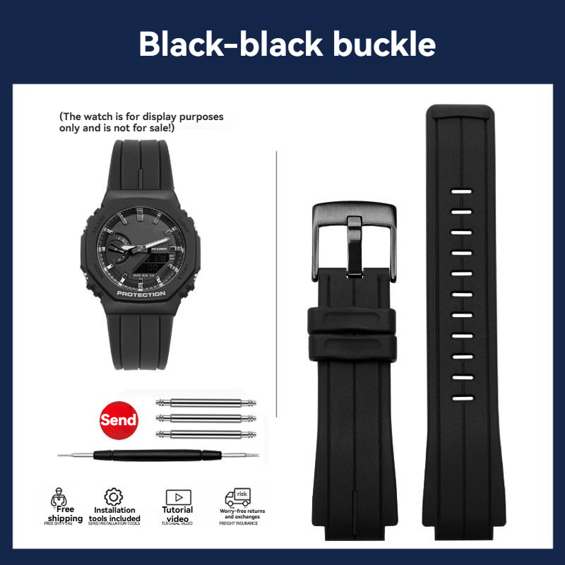 Soft Silicone Watch Band for Casio G-SHOCK GM-5600 / DW-5600 / GA-2100 / GST-B200 / GA-110