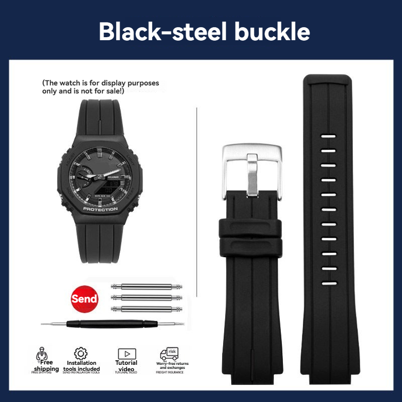 Soft Silicone Watch Band for Casio G-SHOCK GM-5600 / DW-5600 / GA-2100 / GST-B200 / GA-110