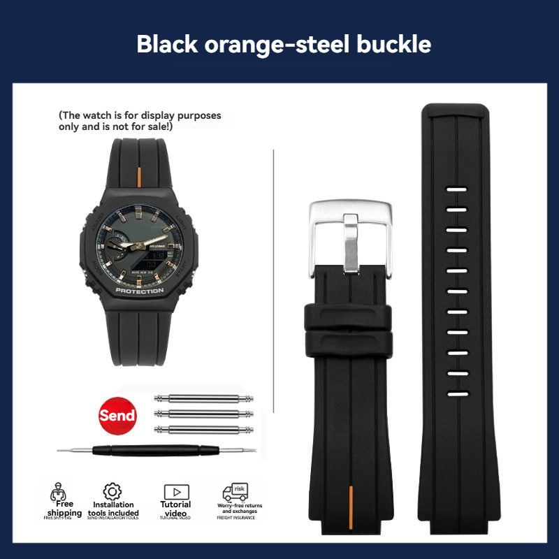 Soft Silicone Watch Band for Casio G-SHOCK GM-5600 / DW-5600 / GA-2100 / GST-B200 / GA-110