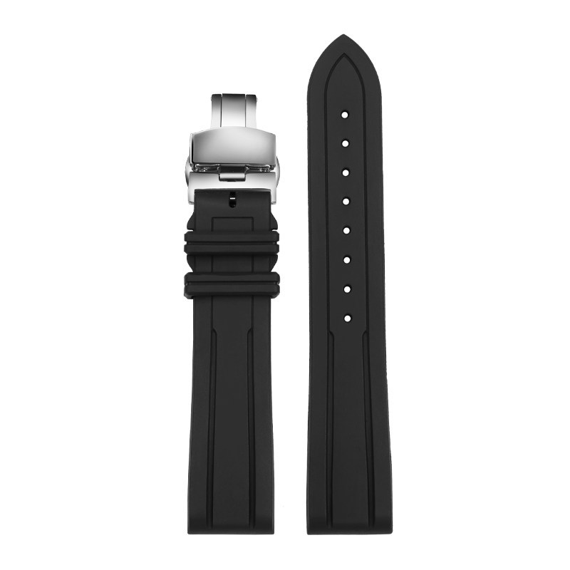 20mm Waterproof FKM Rubber Watch Band for Longines
