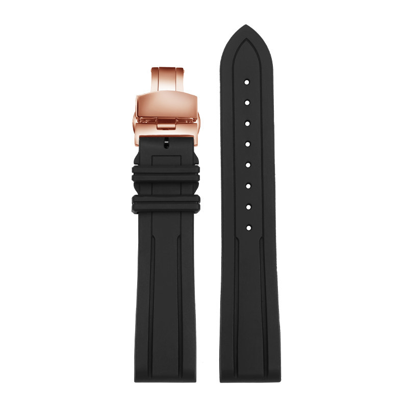 20mm Waterproof FKM Rubber Watch Band for Longines