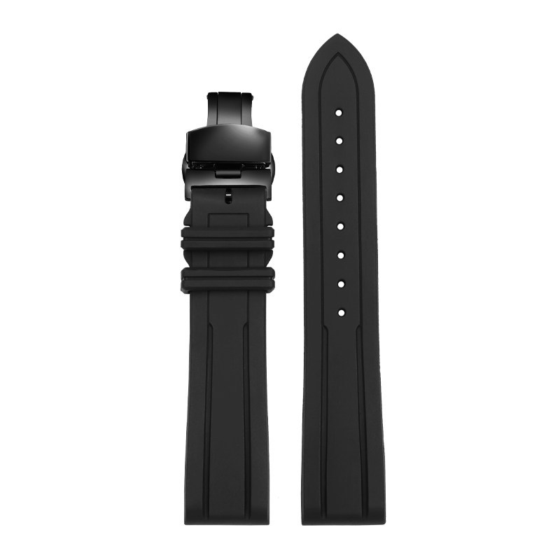 20mm Waterproof FKM Rubber Watch Band for Longines