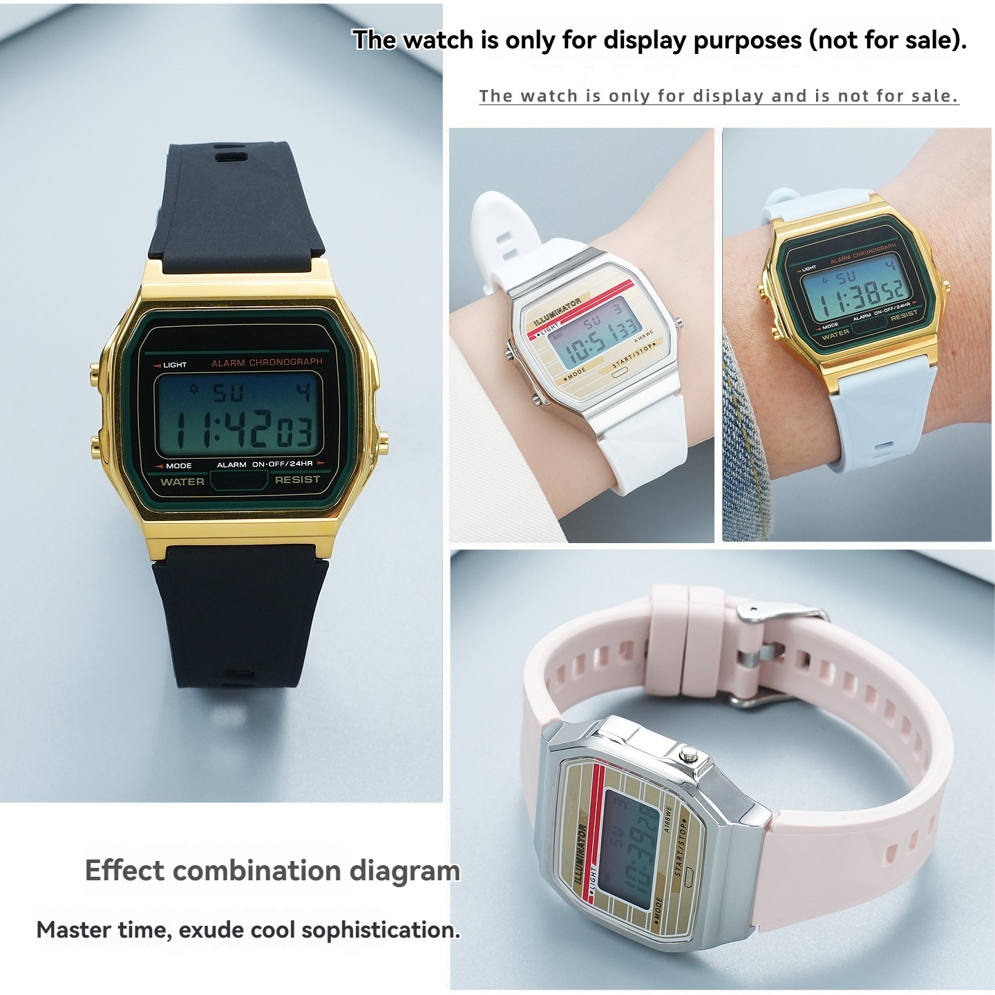 18mm Soft Silicone Watch Band for Casio A158W / A168 / A159 / F-91W / AE-1200