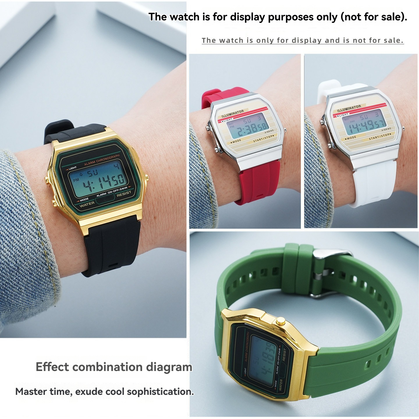 Soft Silicone Watch Band for Casio A158 / A168 / A159 / A169 / B650 / AQ230 / A500W