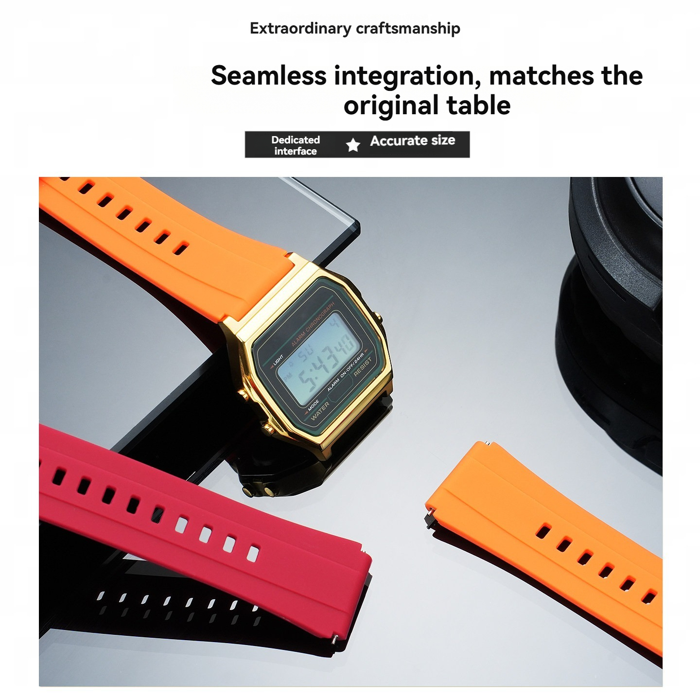 Soft Silicone Watch Band for Casio A158 / A168 / A159 / A169 / B650 / AQ230 / A500W