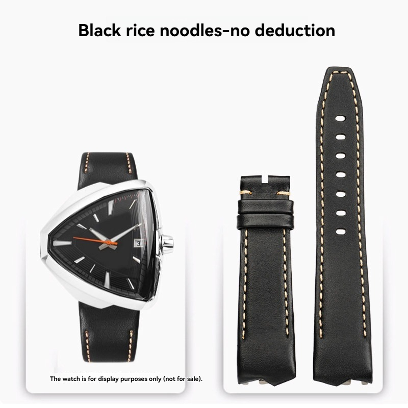 Genuine Leather Watch Band for Hamilton Ventura Elvis80 H24585331 / H24551331