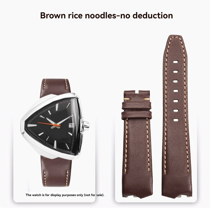 Genuine Leather Watch Band for Hamilton Ventura Elvis80 H24585331 / H24551331