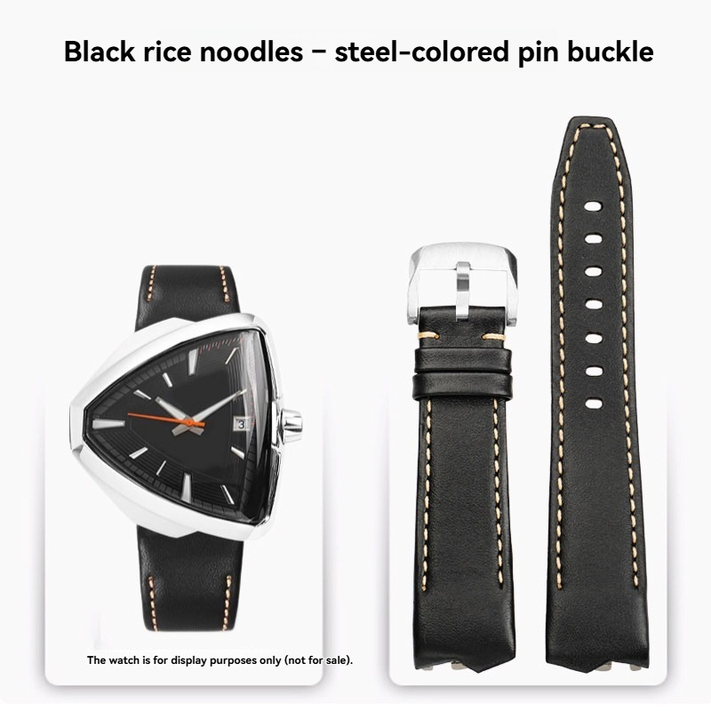 Genuine Leather Watch Band for Hamilton Ventura Elvis80 H24585331 / H24551331