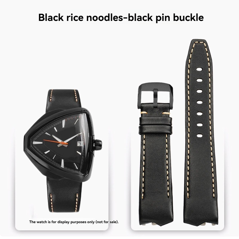 Genuine Leather Watch Band for Hamilton Ventura Elvis80 H24585331 / H24551331