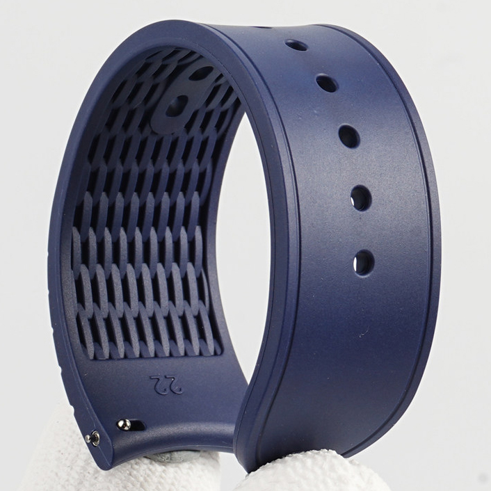 20/22mm Curved End Silicone Watch Band for IWC Pilot / Portugieser / Portofino