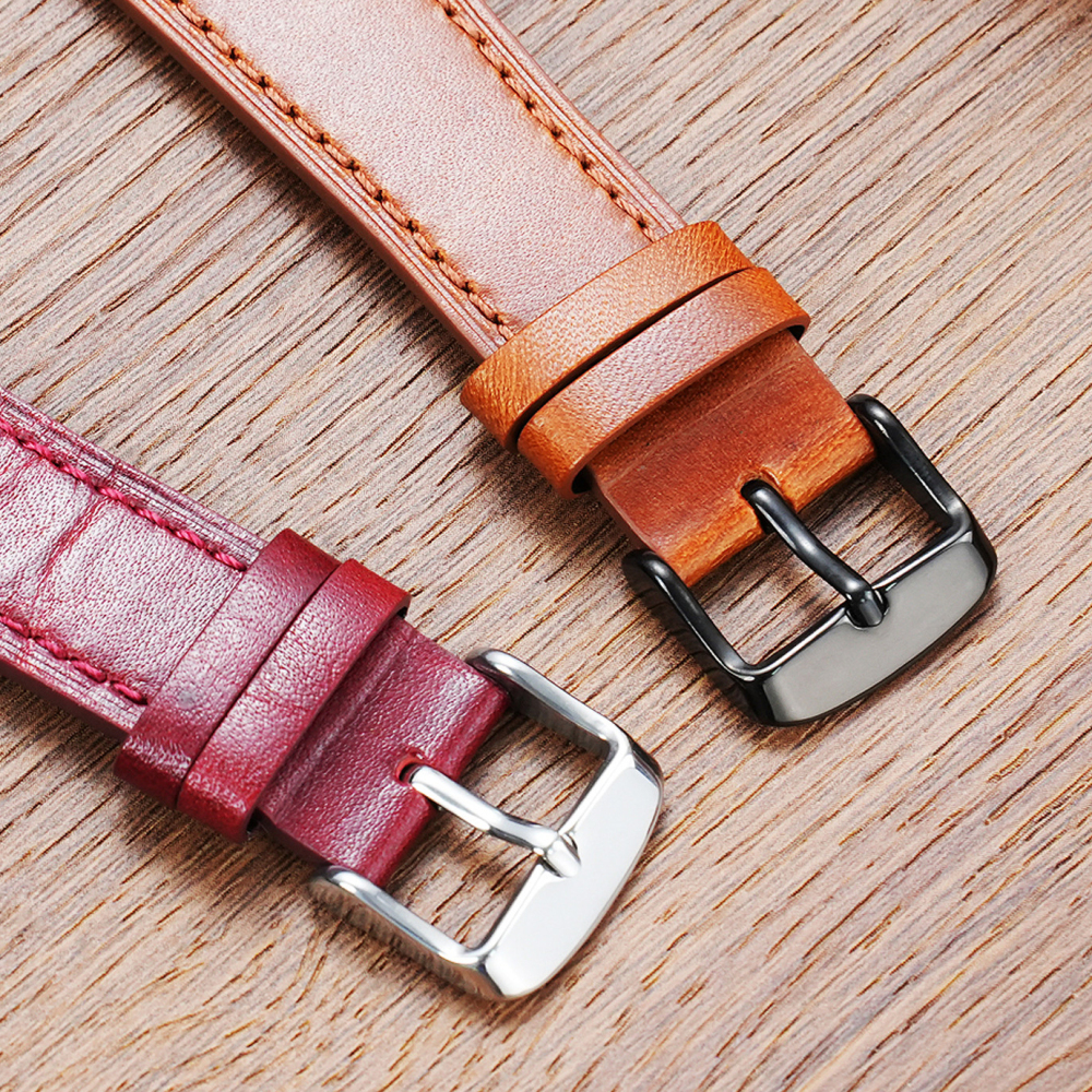 Vintage Leather Watch Band & Stainless Steel Case Kit for Casio AE-1200 / AE-1300 / WS-1700