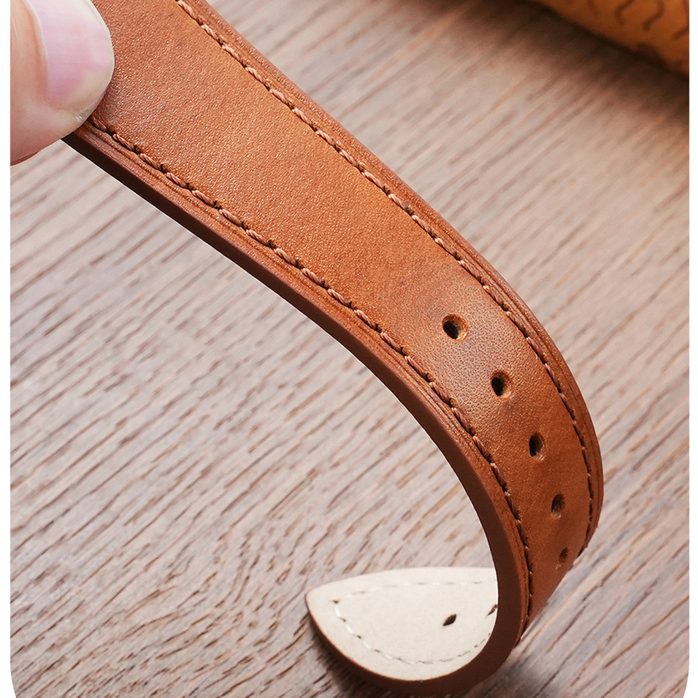 Vintage Leather Watch Band & Stainless Steel Case Kit for Casio AE-1200 / AE-1300 / WS-1700