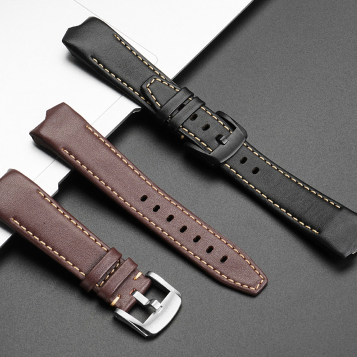 Genuine Leather Watch Band for Hamilton Ventura Elvis80 H24585331 / H24551331