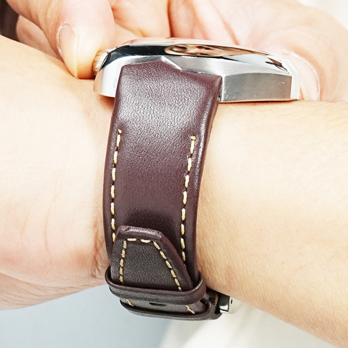Genuine Leather Watch Band for Hamilton Ventura Elvis80 H24585331 / H24551331