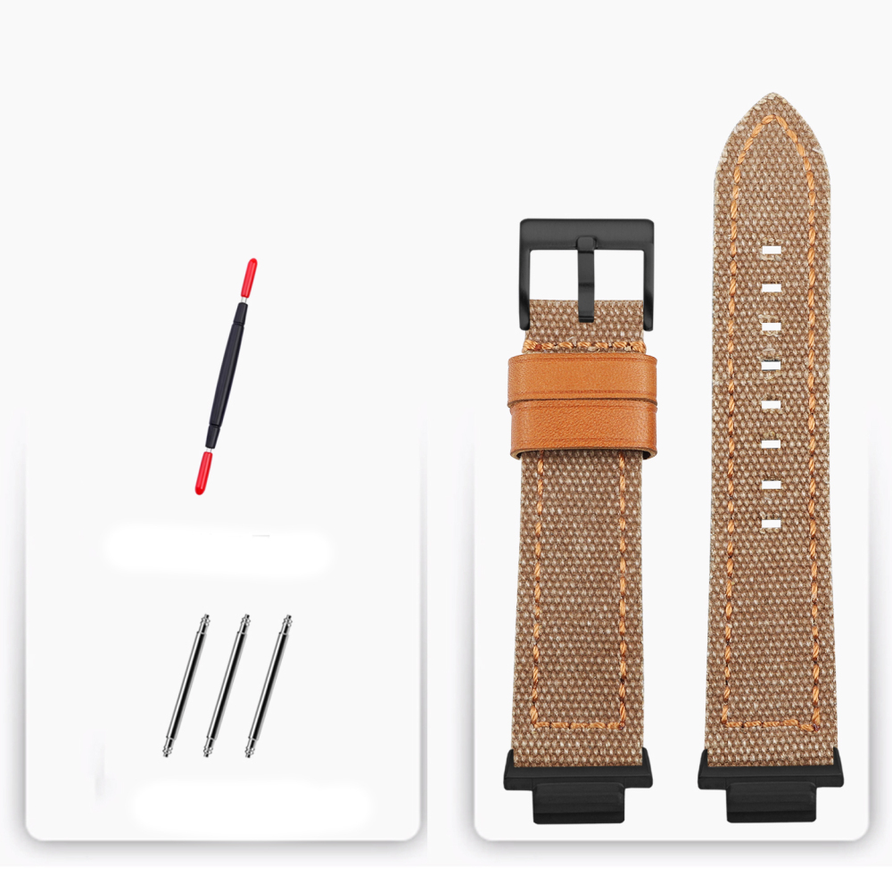 16mm Nylon & Leather Watch Band for Casio DW-5600 / GW-M5610 / GW-B5600