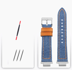 Blue Thread Grain - Silver