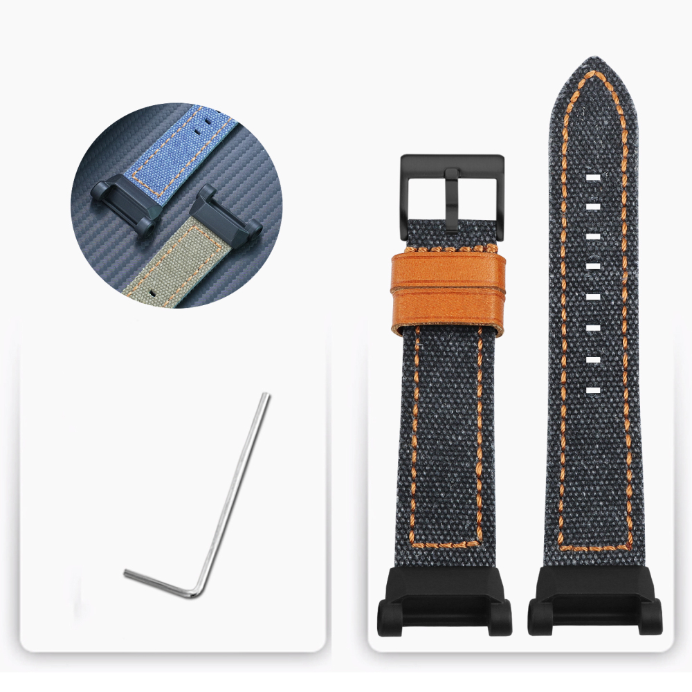 Compatible Nylon & Leather Watch Band for Casio GR-B200