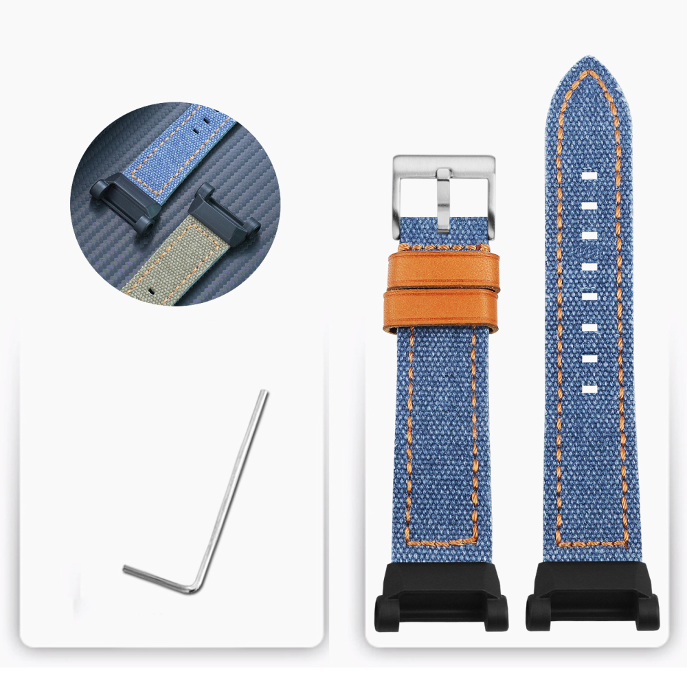 Compatible Nylon & Leather Watch Band for Casio GR-B200