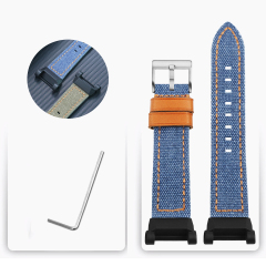 Blue Thread Grain - Silver