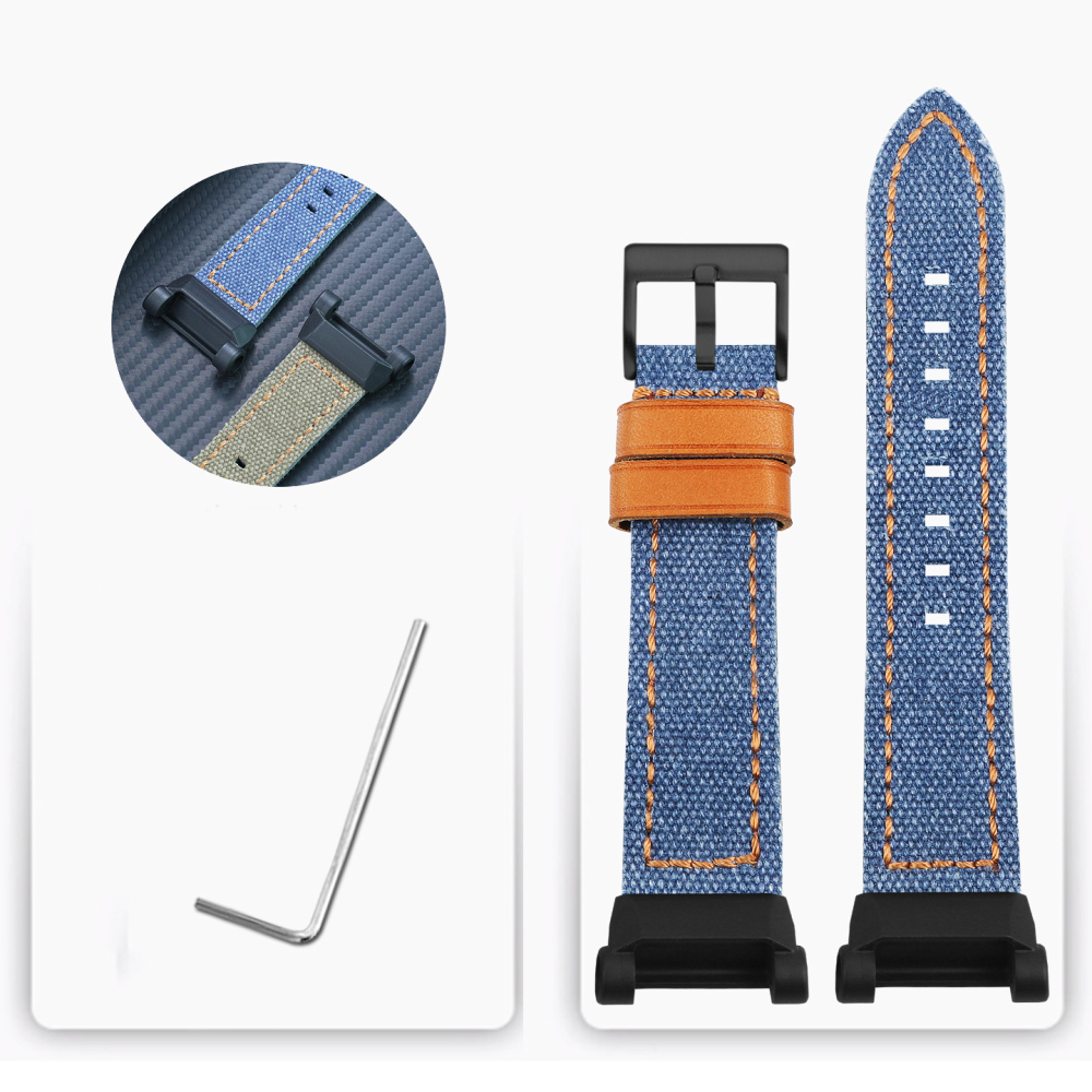 Compatible Nylon & Leather Watch Band for Casio GR-B200