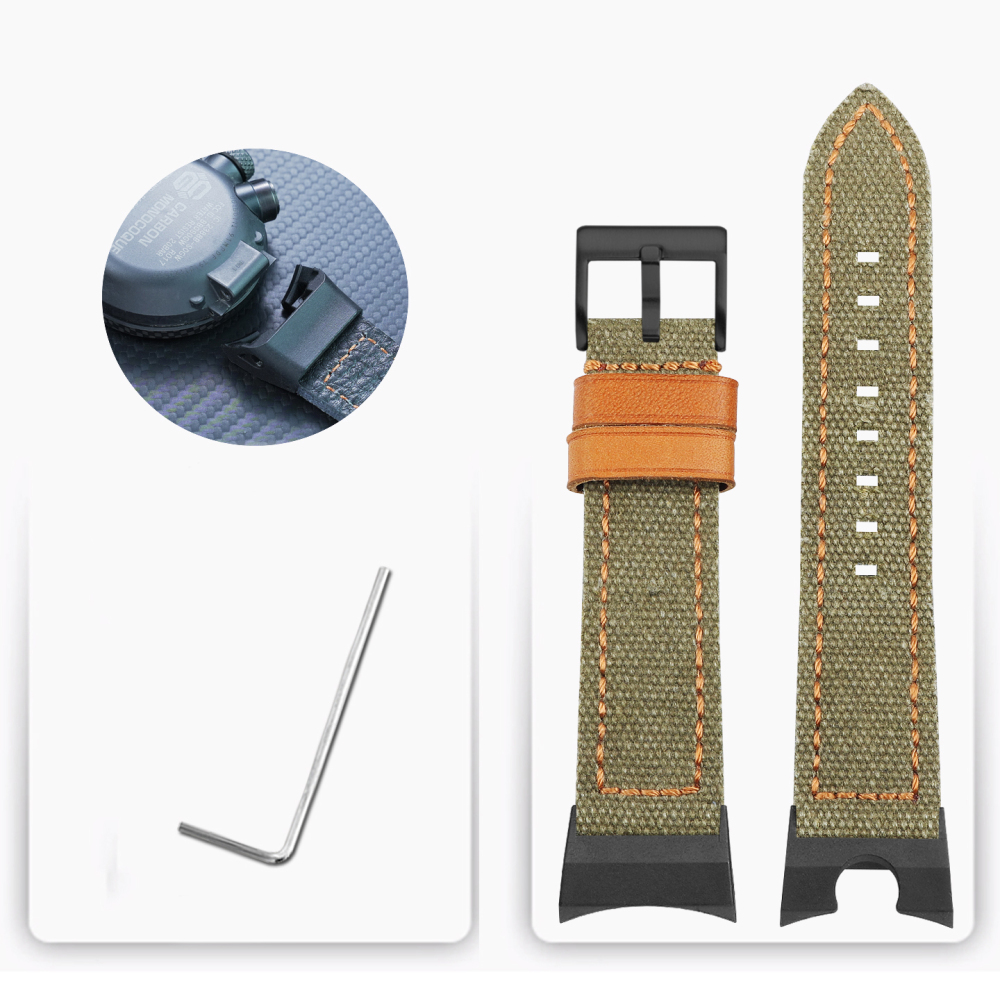 Nylon Canvas Watch Band with Adapter Kit for Casio GWR-B1000 Gravitymaster
