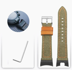 Army Green Thread Grain - Silver