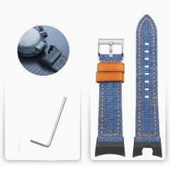 Blue Thread Grain - Silver