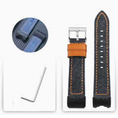 Black Thread Grain - Silver