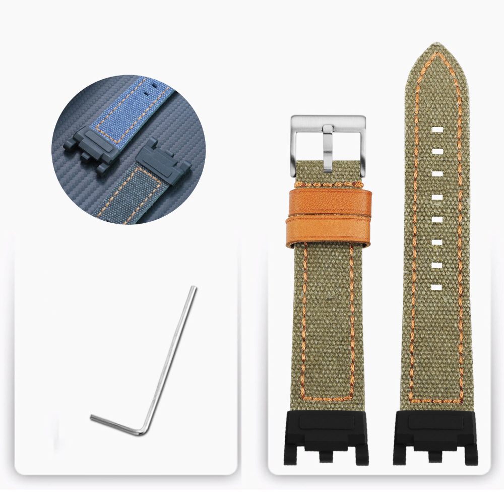 Nylon Canvas Watch Band with Adapter Kit for Casio GWG-2000 Mudmaster 2nd Gen