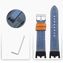 Blue Thread Grain - Silver