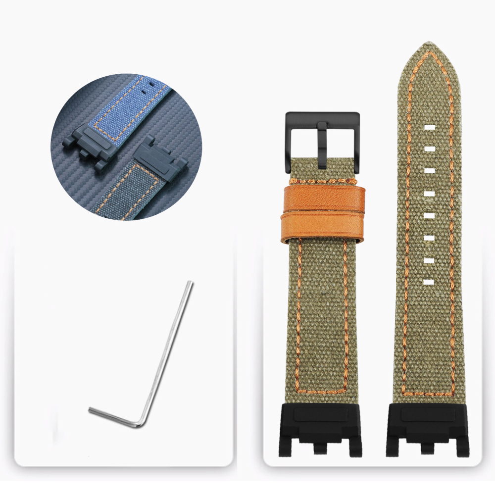 Nylon Canvas Watch Band with Adapter Kit for Casio GWG-2000 Mudmaster 2nd Gen