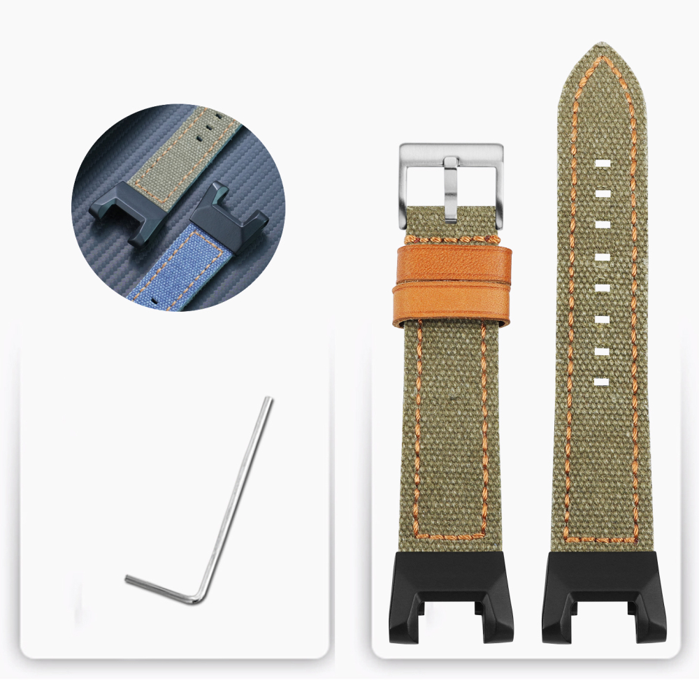 Nylon Canvas Watch Band with Adapter Kit for Casio GBD-H2000 G-SQUAD