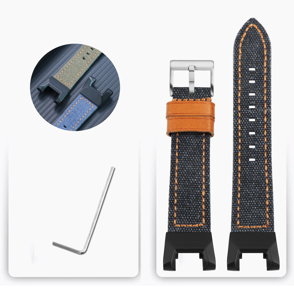 Nylon Canvas Watch Band with Adapter Kit for Casio GBD-H2000 G-SQUAD